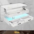 SEDETA 40 Inch Lift Top coffee white 