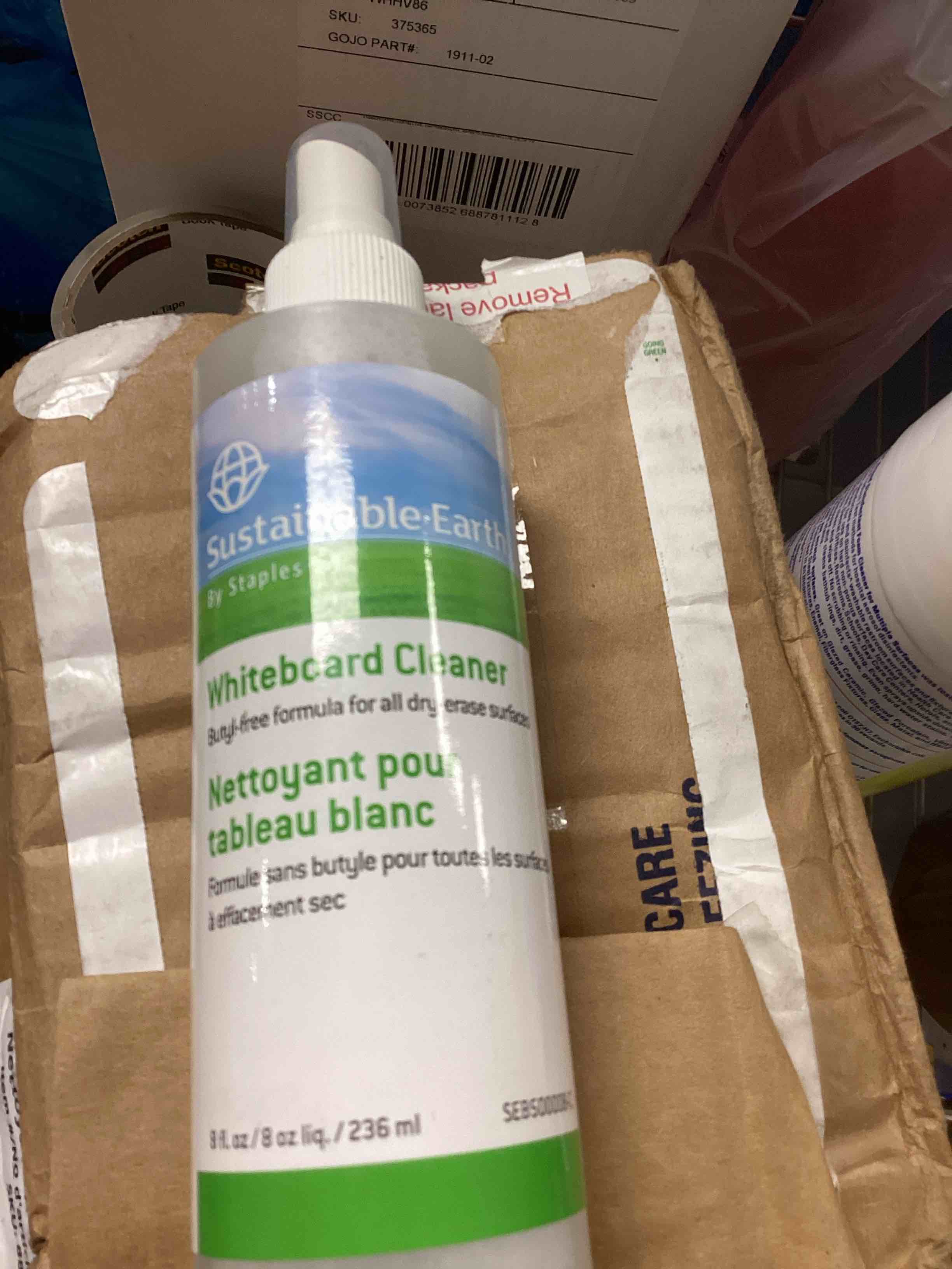 Sustainable Earth Whiteboard Cleaner, 8 oz. Spray Bottle, 12-PACK, SEB500008-C
