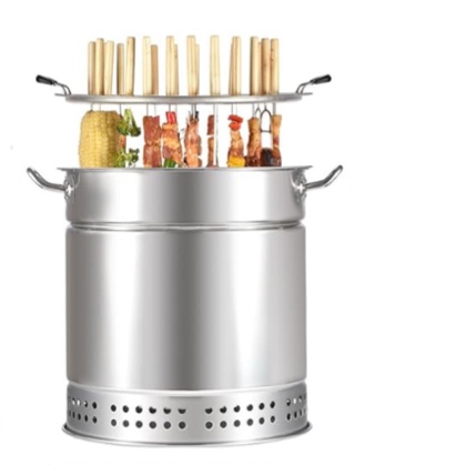 Stove,Stainless Steel BBQ Grill Mesh Barrel