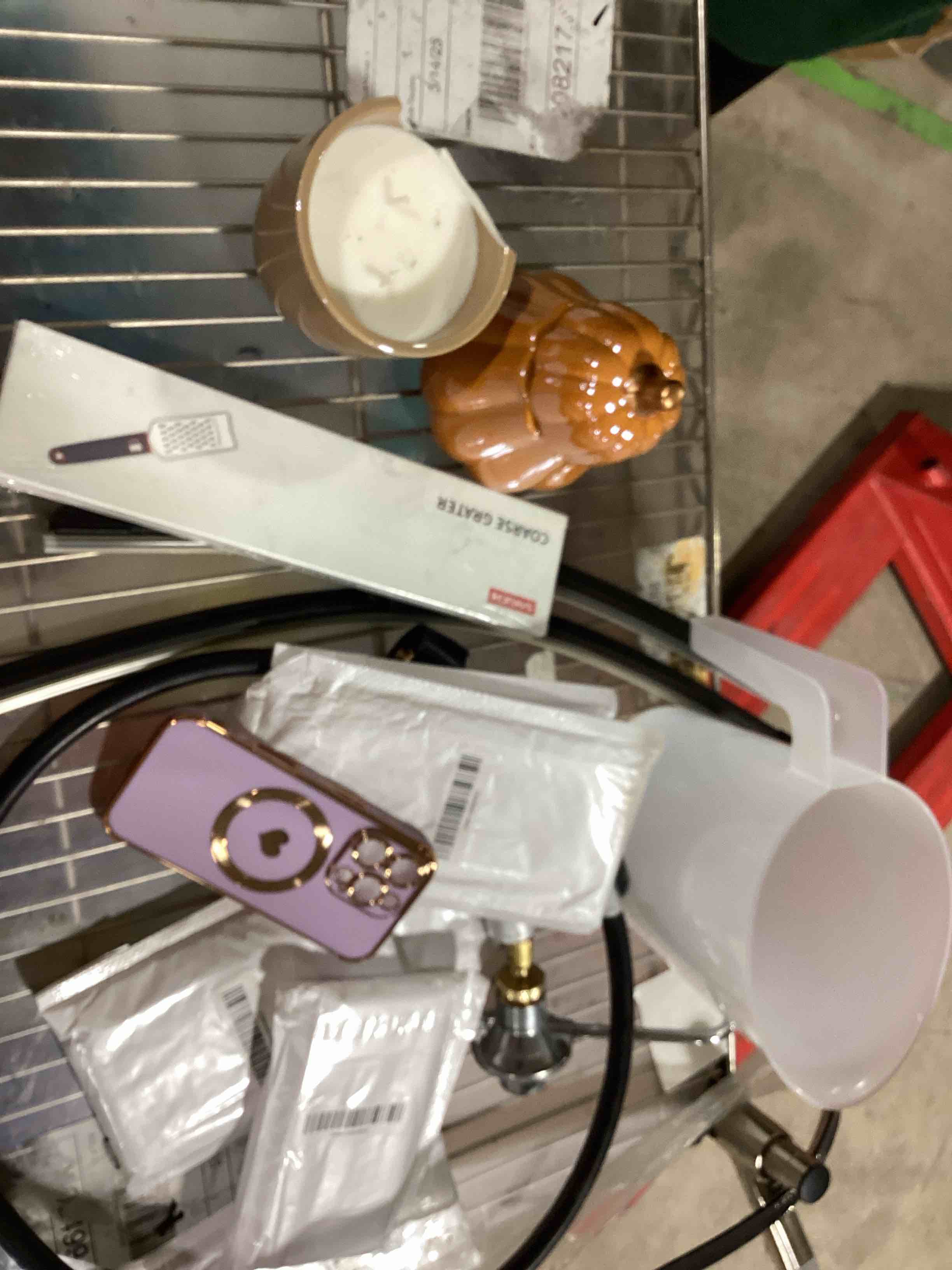 Assorted items Phone protectors car and kitchen object and scented candles