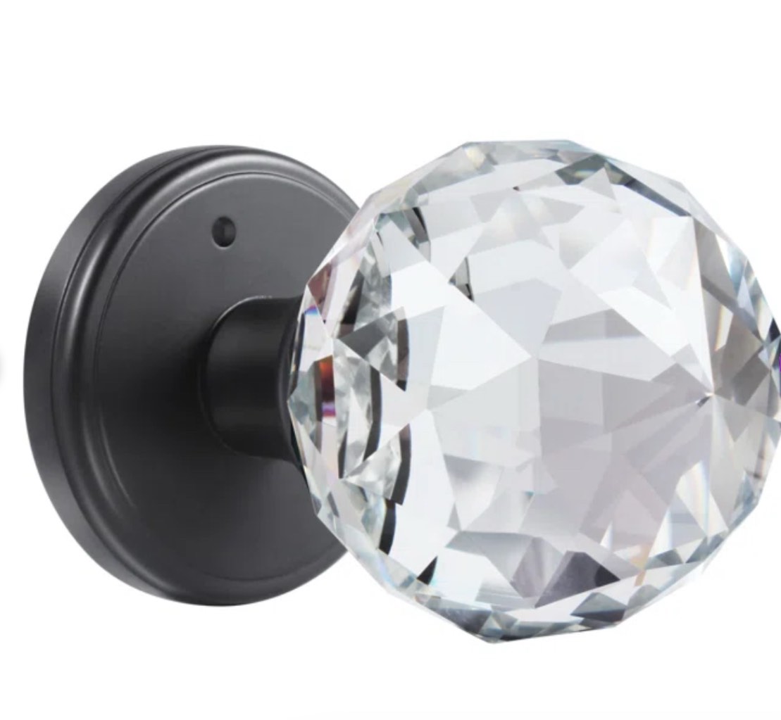 Coolnews Modern Grace Series Crystal Privacy Door Knobs