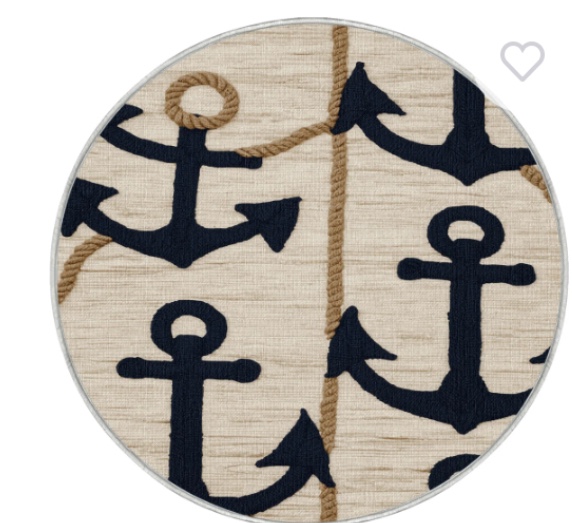 Washable Anchor Classic Coastal Area Rug