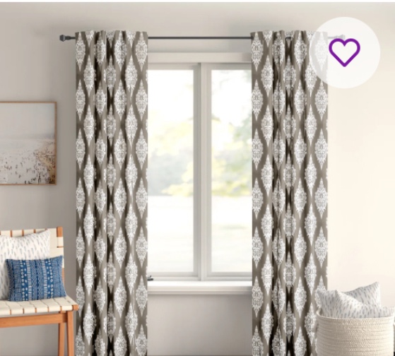Emma-Anne Polyester Room Darkening Curtain Pair (Set of 2)