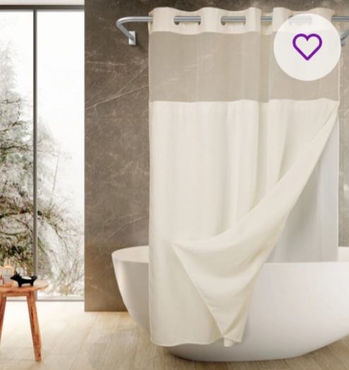 Ramjani Shower Curtain with Liner Included