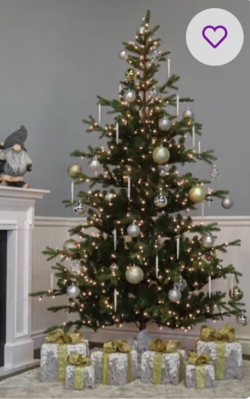 Aspen Slim Fir 7.5ft Christmas Tree Pre - Lit Artificial with 4,570