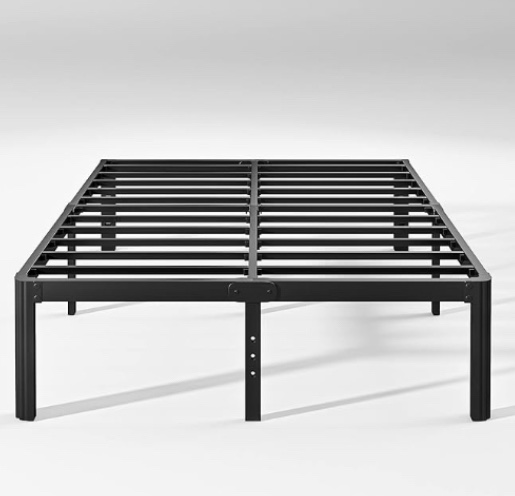 Bed Frame No Box Spring Need 14 Inch Heavy Duty Tall Platform Bed 