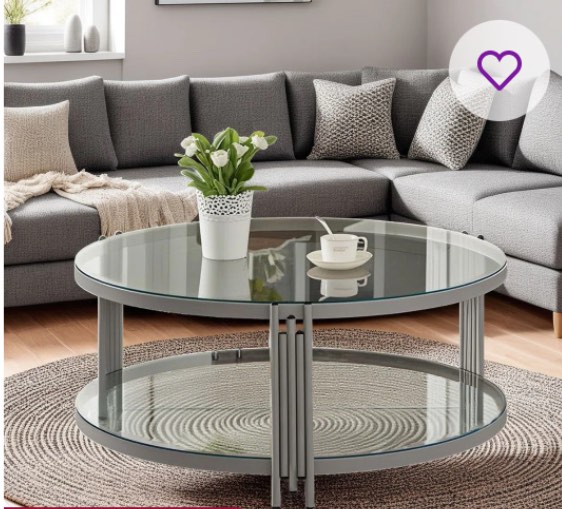 Breannon Glass Top Coffee Table 