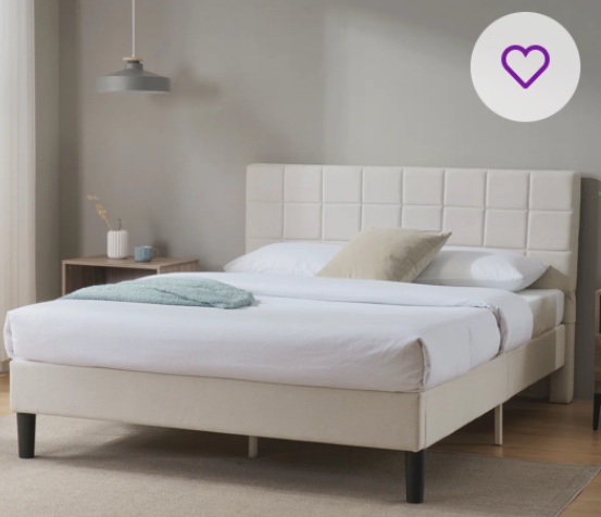 Suhavi Contemporary Modern Upholstered Platform Bed