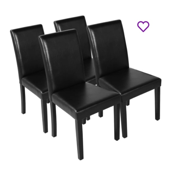 Espiye 18.7"' H Faux Leather Upholstered Parsons Chair (Set of 4)