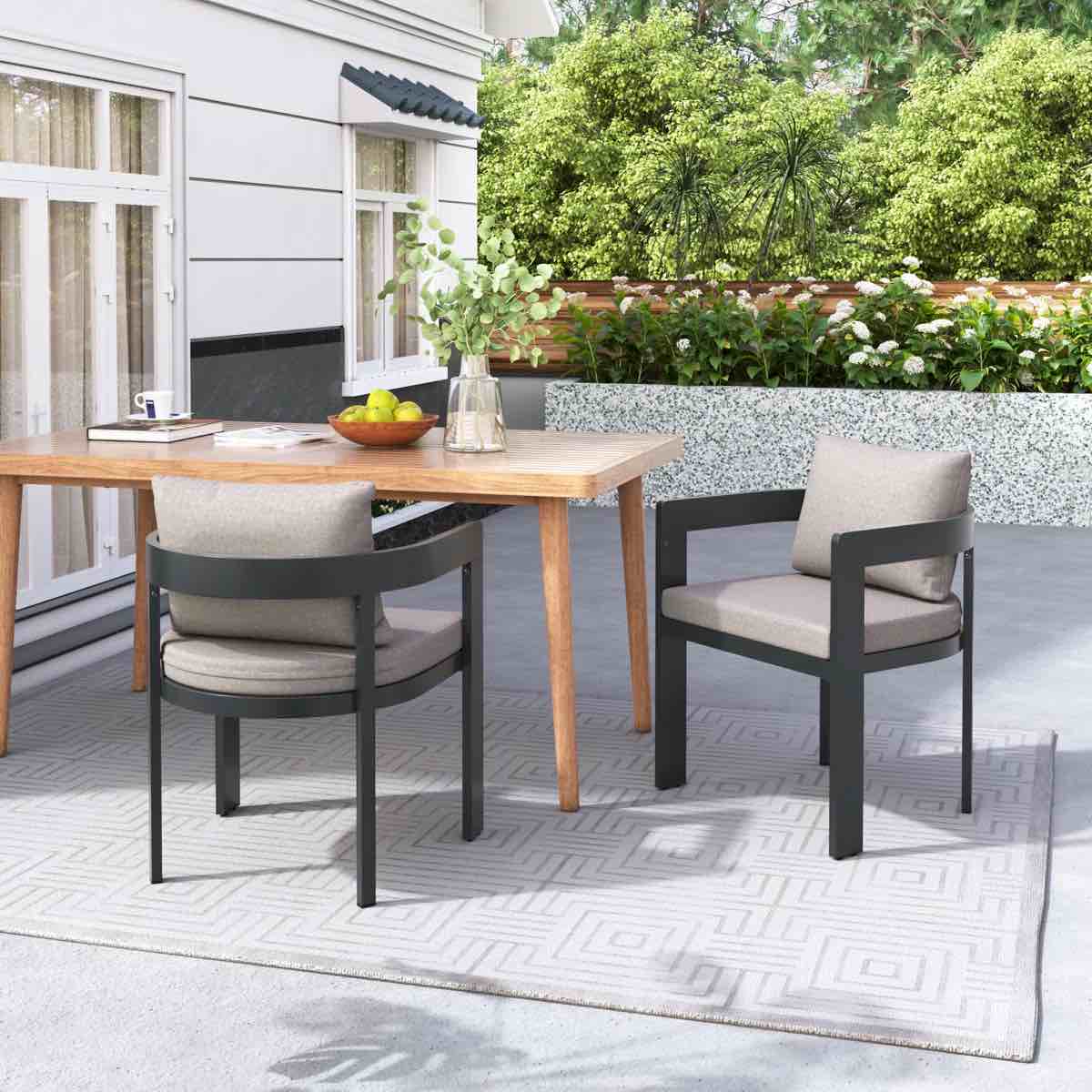 Jerry Aluminum Dining Chairs (set of 2)