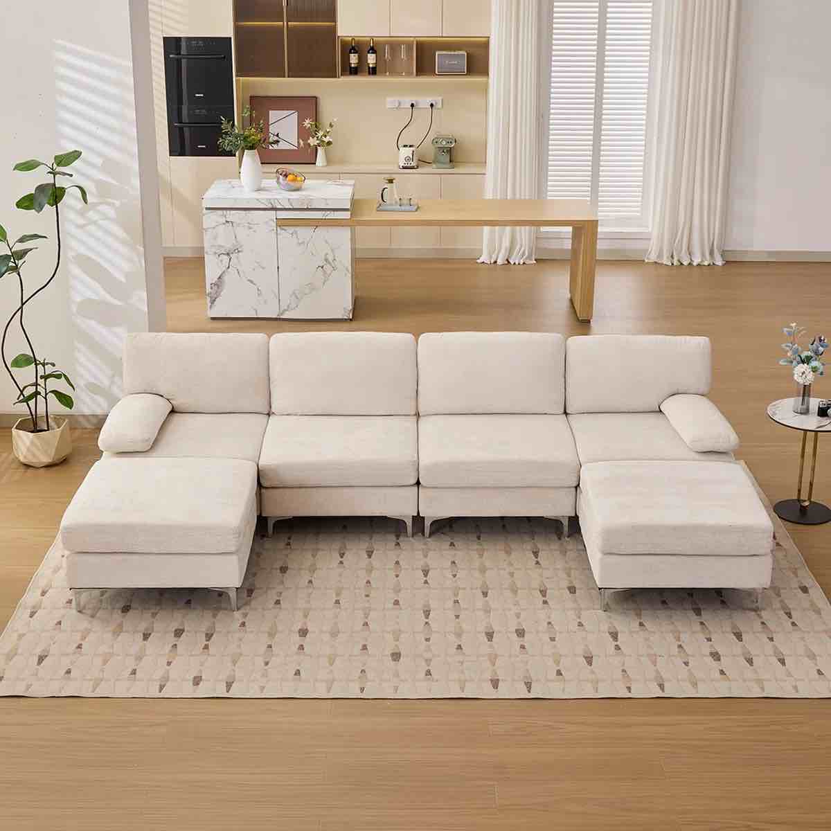 Oversized Upholstered Sofa Right Left Arm 