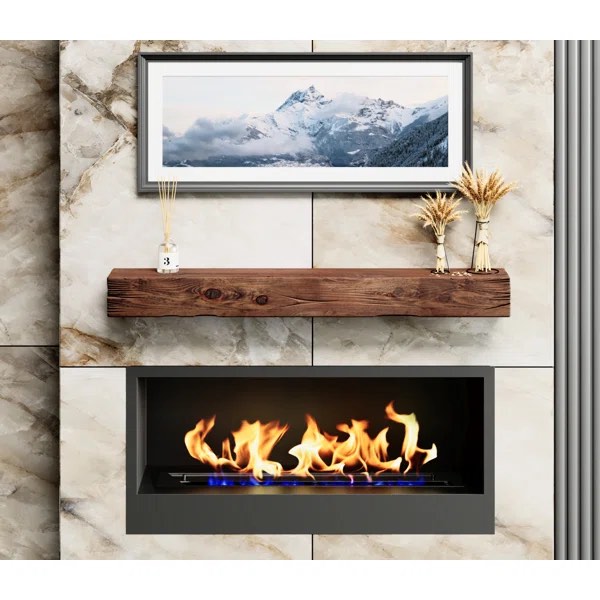 Distressed Fireplace Mantel, Rustic