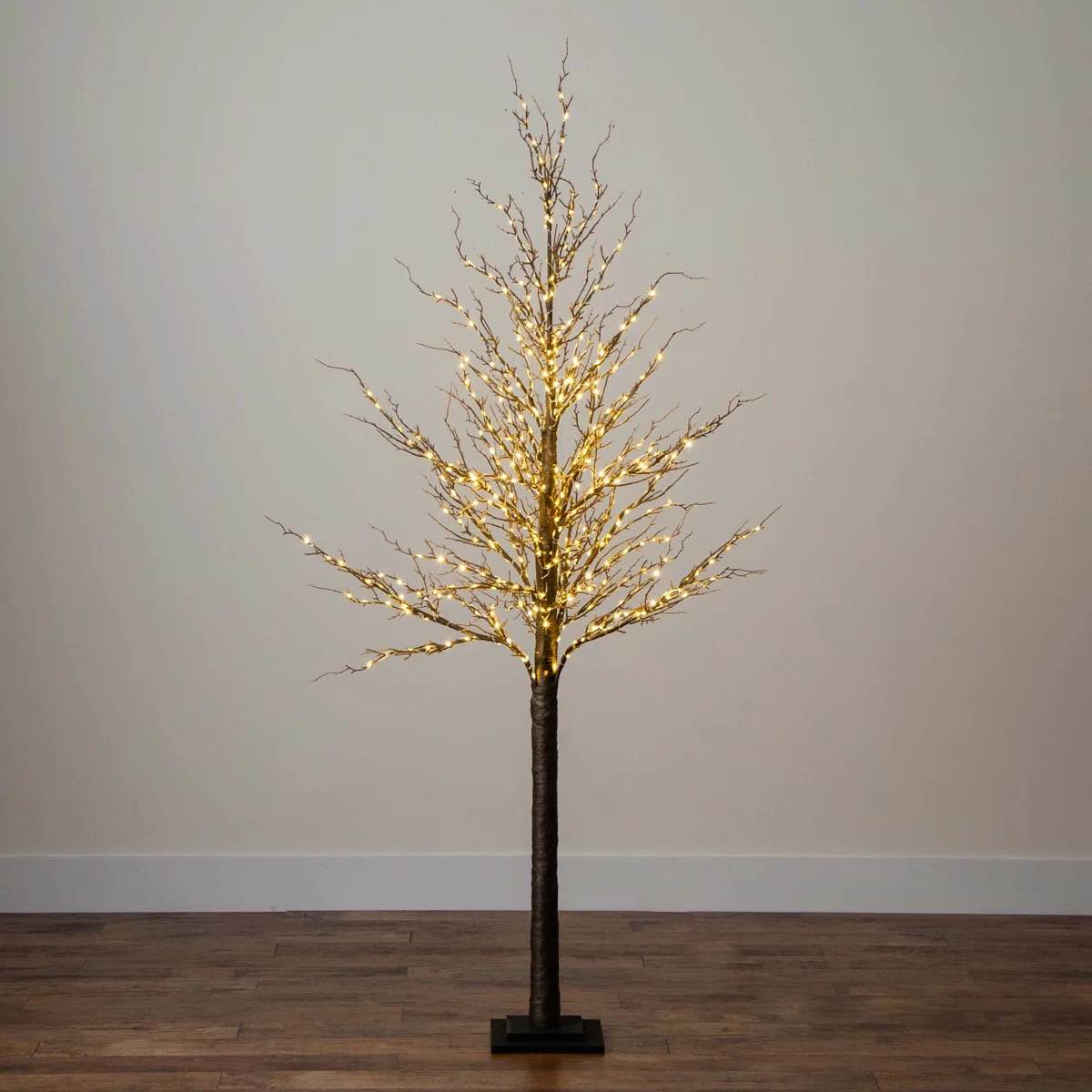 6ft. Pre - Lit Artificial Twig Tree with 480 Warm White LED Lights