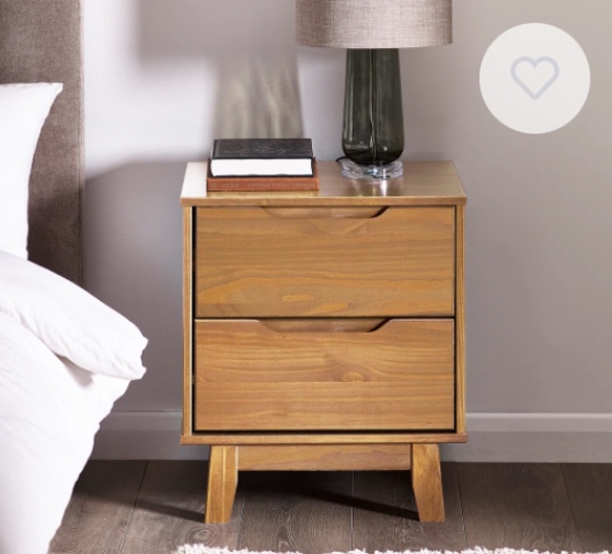 Jerred 2 - Drawer Solid Wood Nightstand 4518250625
