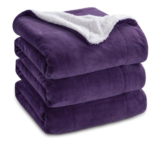 Cozy Winter Collection Bedsure Sherpa Fleece Blankets For Bed  size 60 X 80