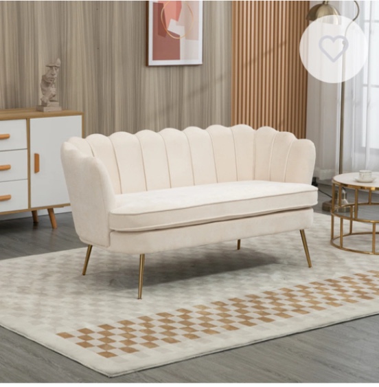 Shay 59.2" Flared Arm Curved Loveseat