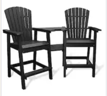 2-Piece Tall Adirondack Chairs Outdoor
