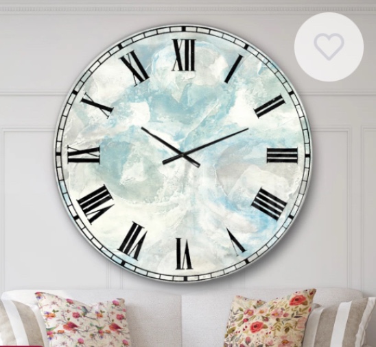 Pale Blue Shade III - Coastal wall clock