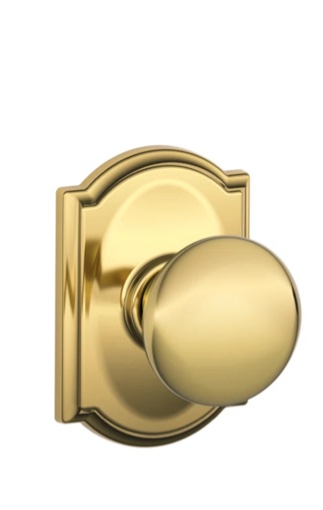 Plymouth Passage Door Knob with Camelot Rosette