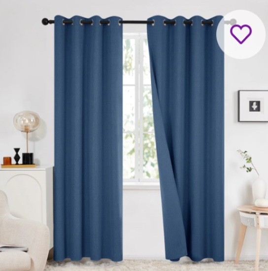 Assafa Polyester Blackout Curtain Pair