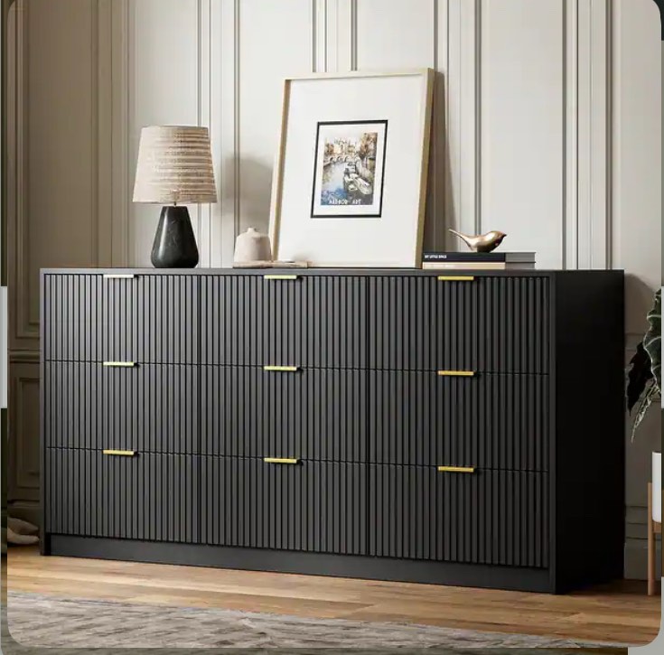 9- Drawer Dresser, 83" White