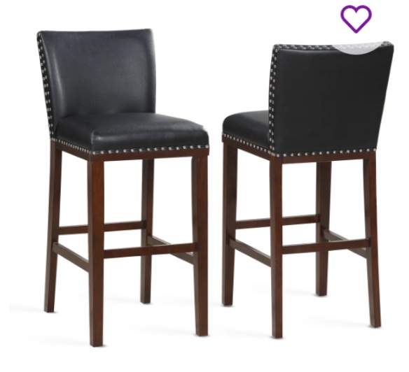 Arkadian Upholstered Counter Stool with Solid Wood Frame (Set of 4 )