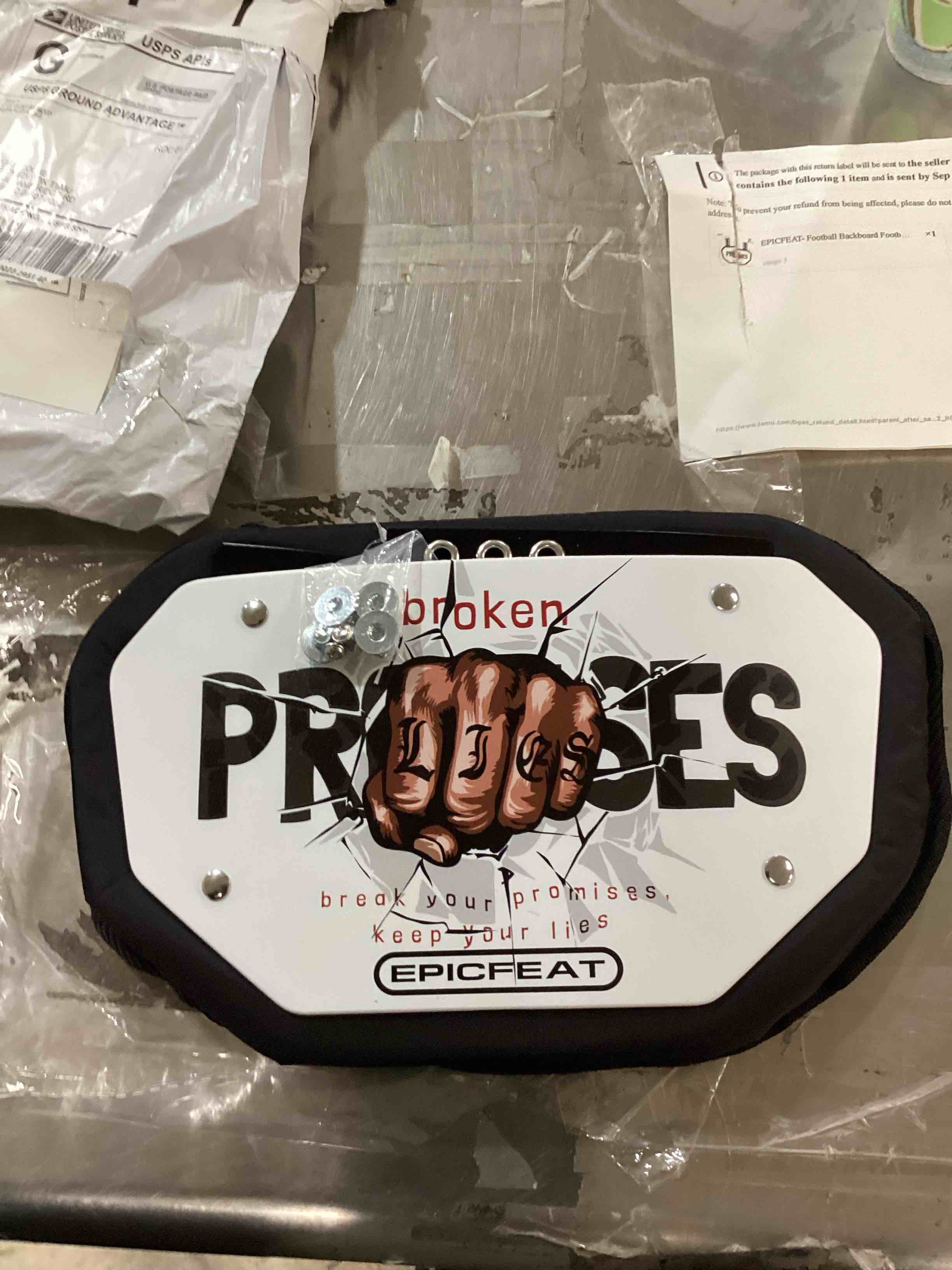 Epicfeat football backboard and epicfeat hamlet guard