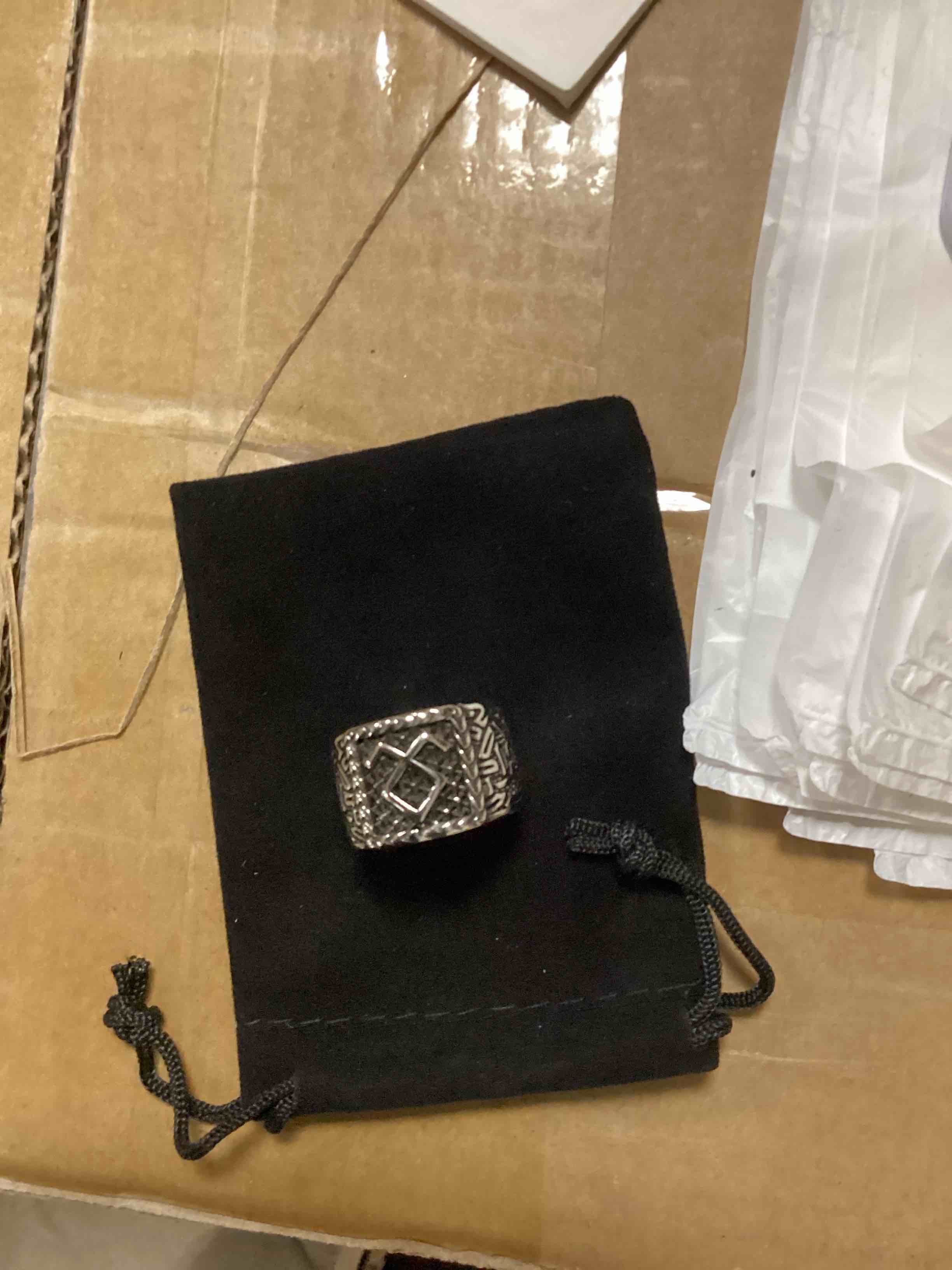 men’s vintage Viking ODIN room stainless steel ring size 10