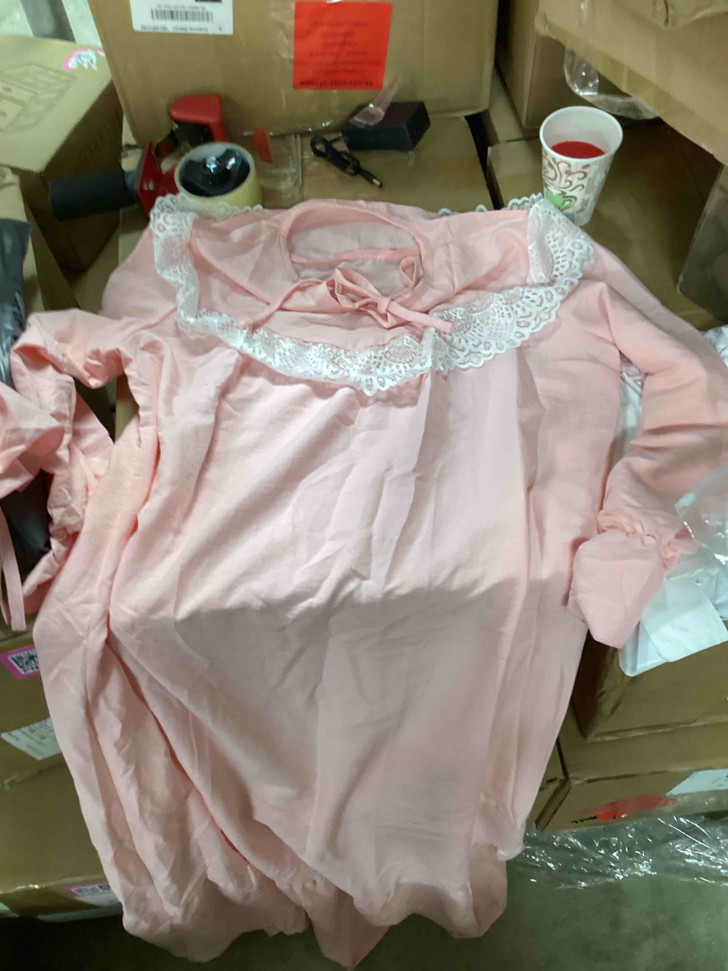 Pink dress, long sleeve size medium set of 2