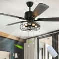 Ingelido 20" 7 - Blade Caged Ceiling Fan with Remote Control 