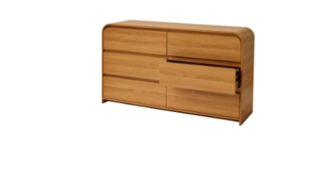 Better Homes & Gardens Juliet 6 Drawer Dresser Box 1 (Light Honey)