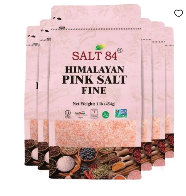 Himalayan Pink Salt Fine 1 LBS 24 pcs 