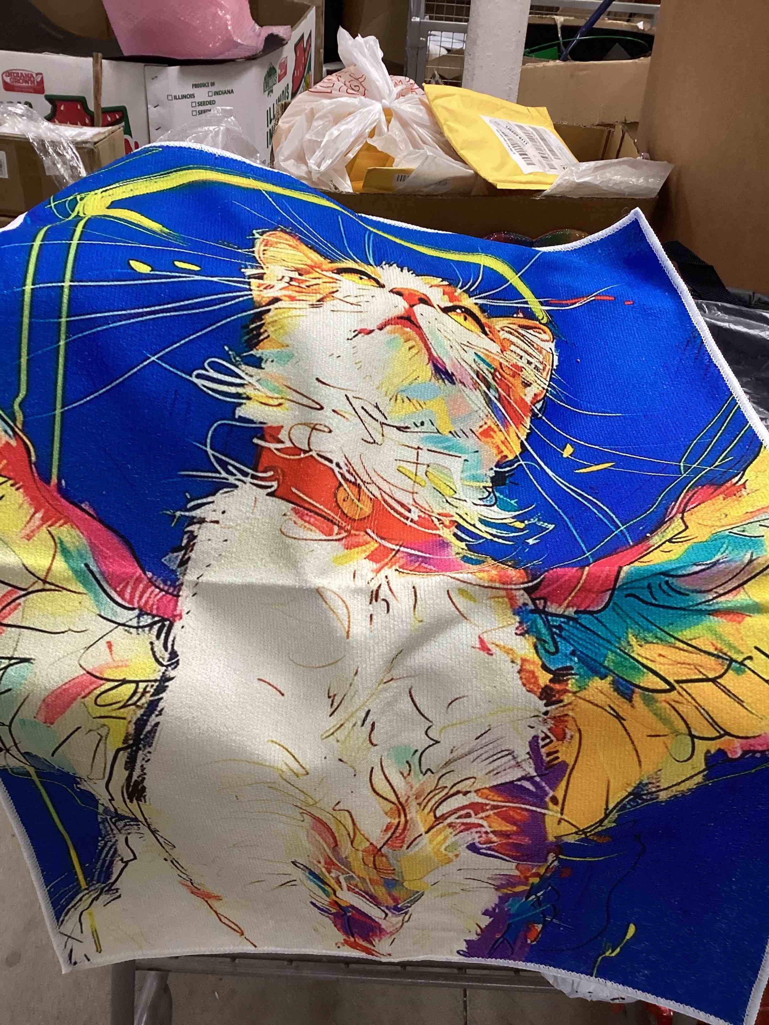 Towels for bathroom or kitchen Set of 2 cat