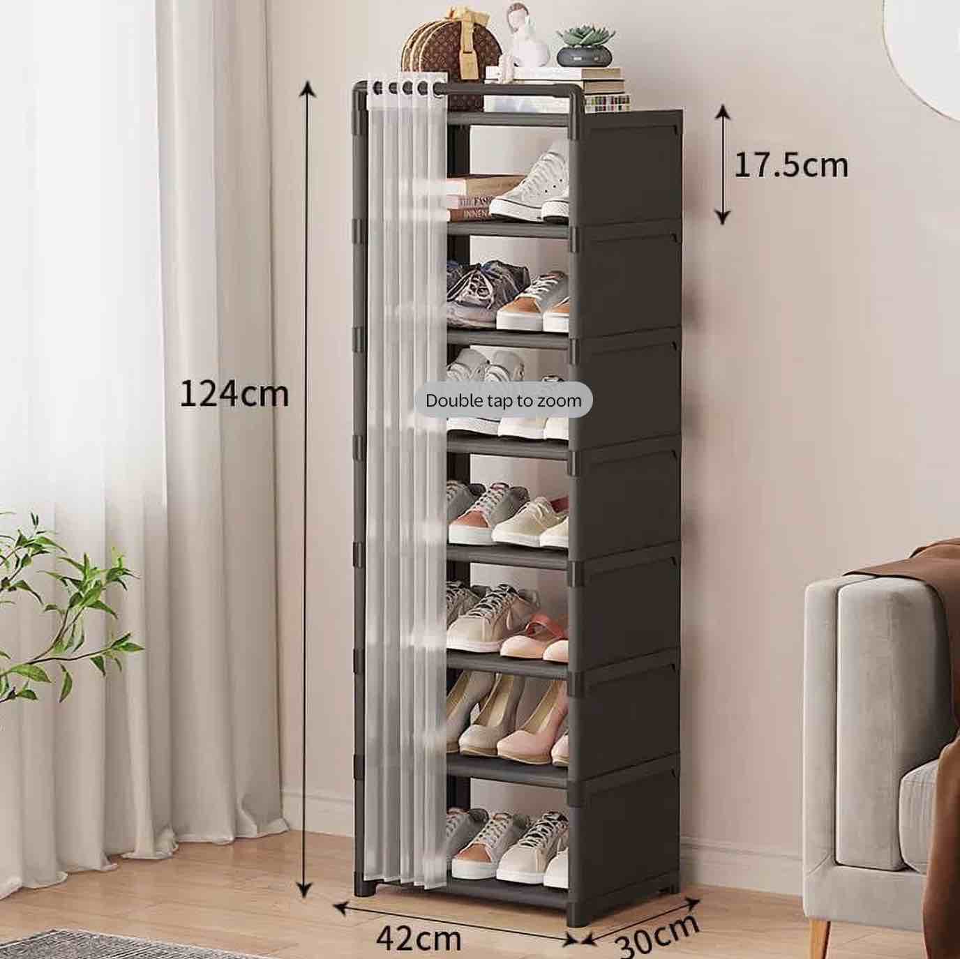 Curtain diaphragm shoe cabinet-42