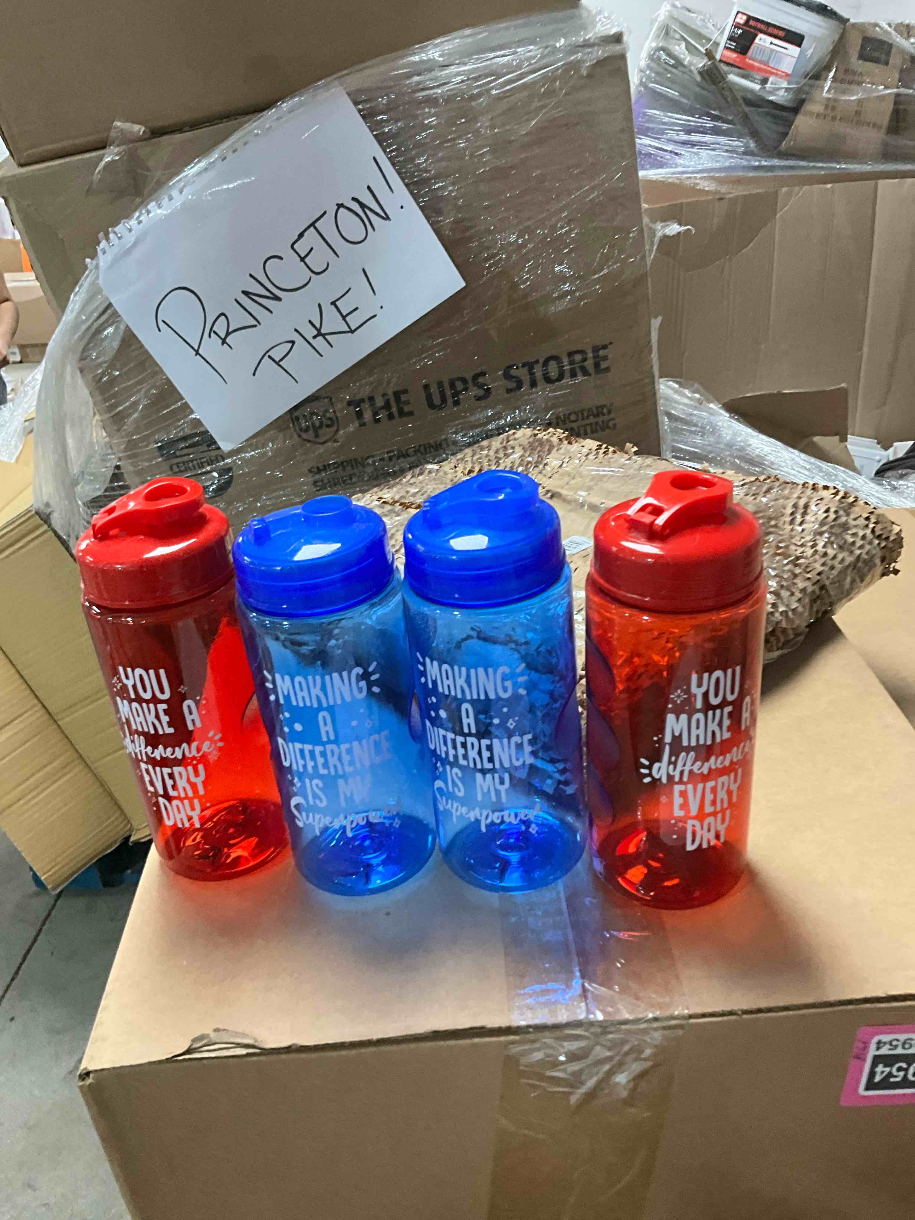 4 water bottles 