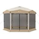 11.5 x 10 foot hexagonal glamping canopy with built in led lights ozark trail 