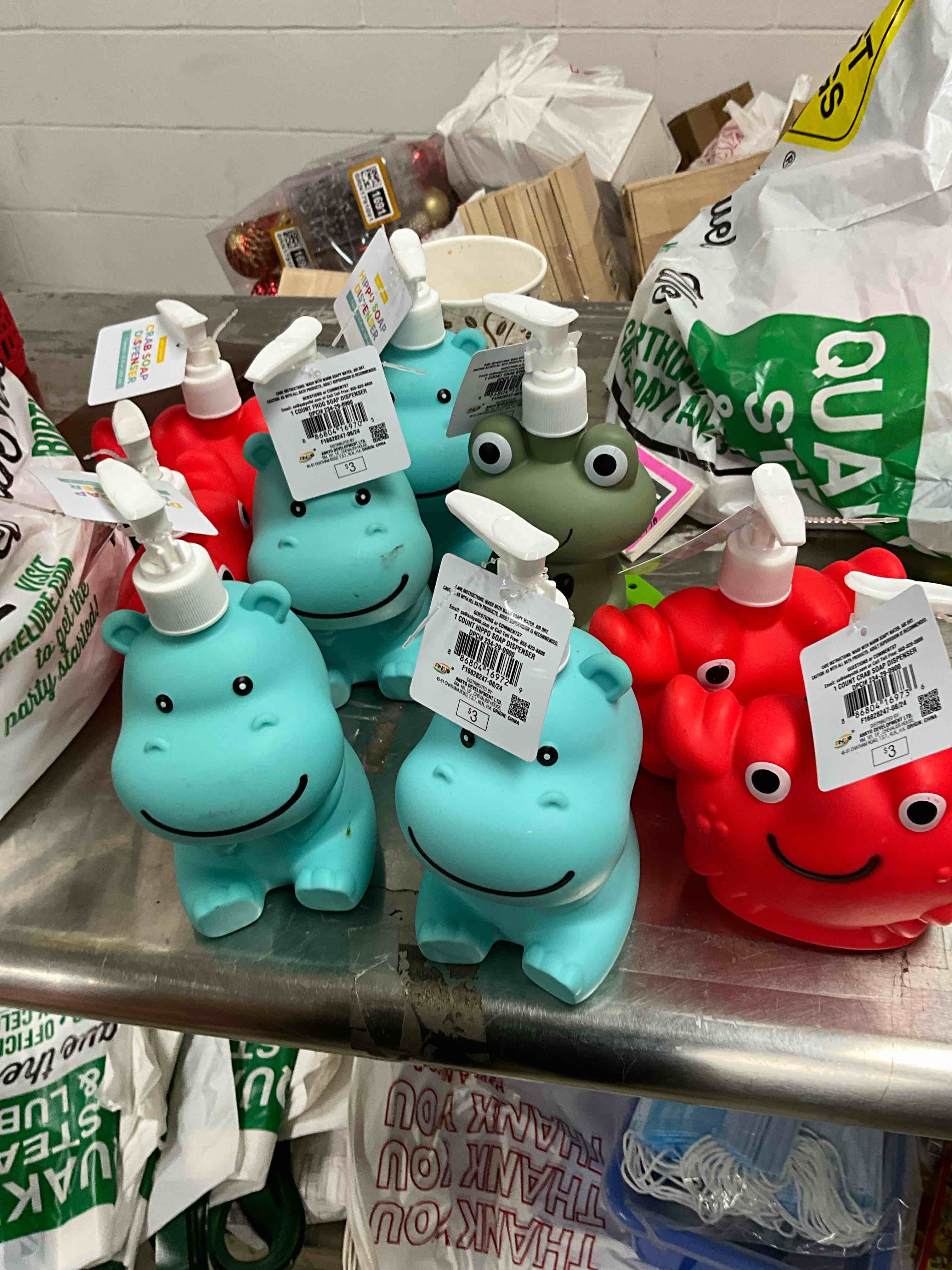 ASSORTED ANIMAL SOAP DISPENSER (30 all together) 