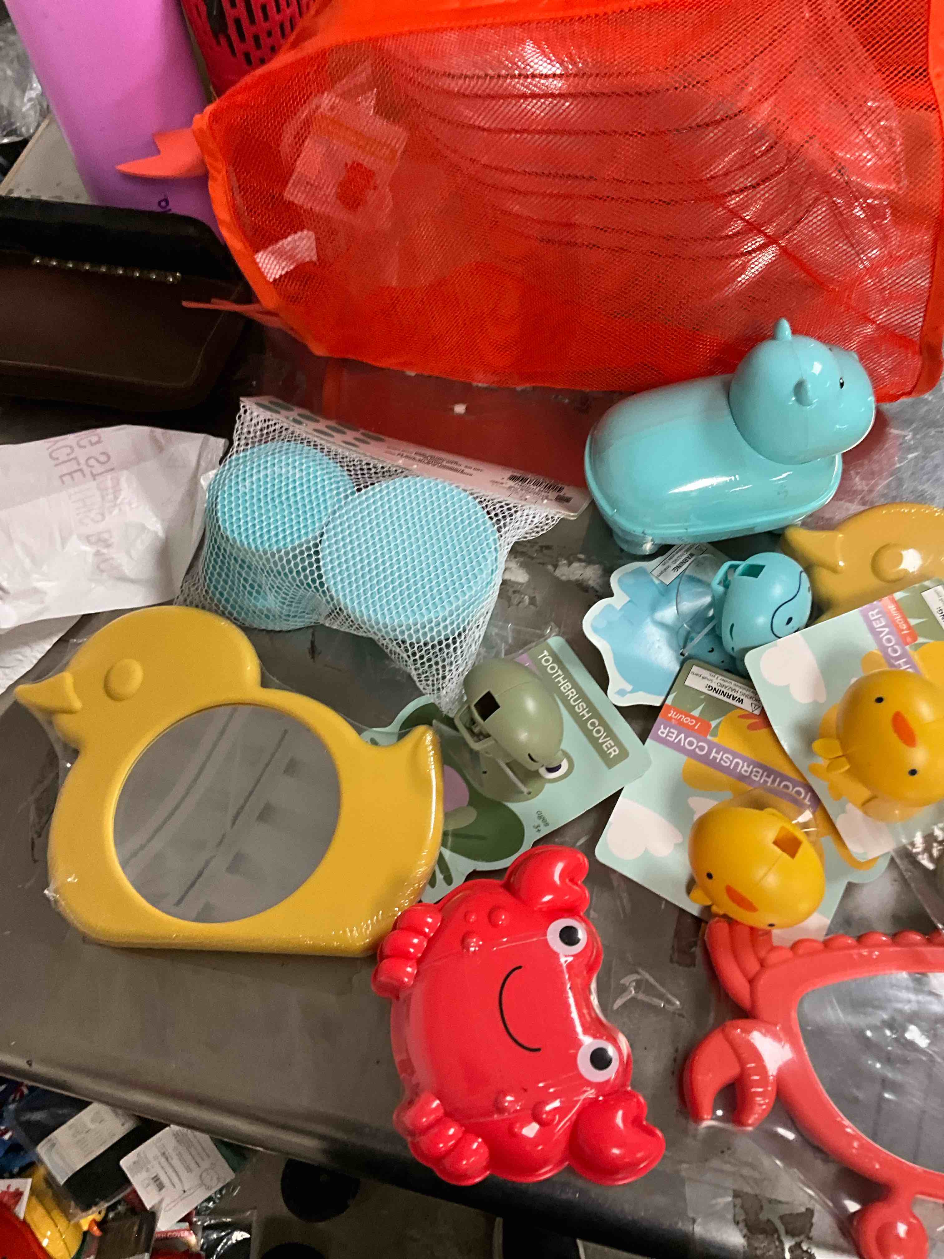 Assorted bathroom item toothbrush cover and holder and more 15 items 