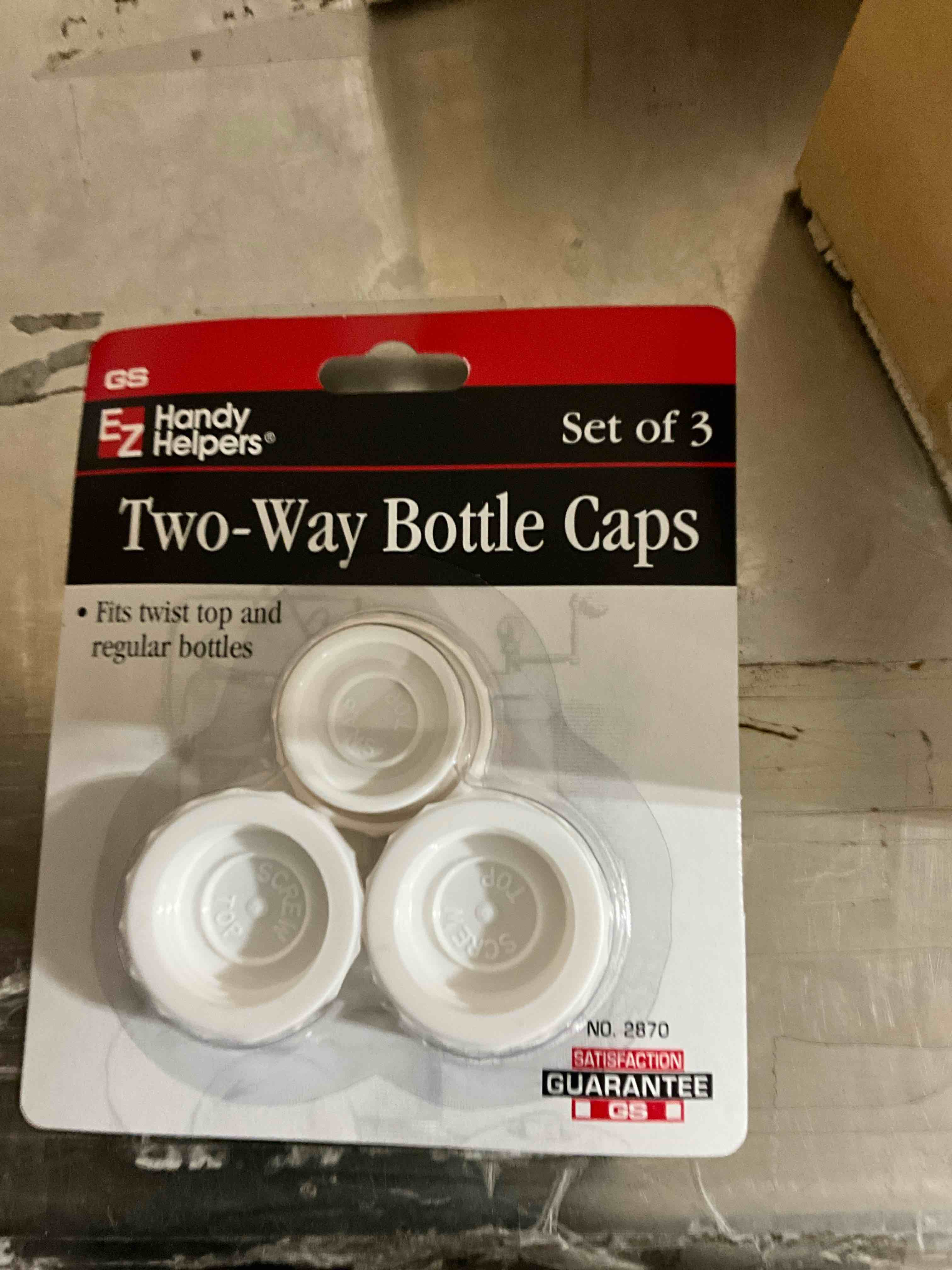 Vintage Reusable Two-way Bottle Caps 1998 Handy Helpers 2870 Set Of 3= 48 pack 