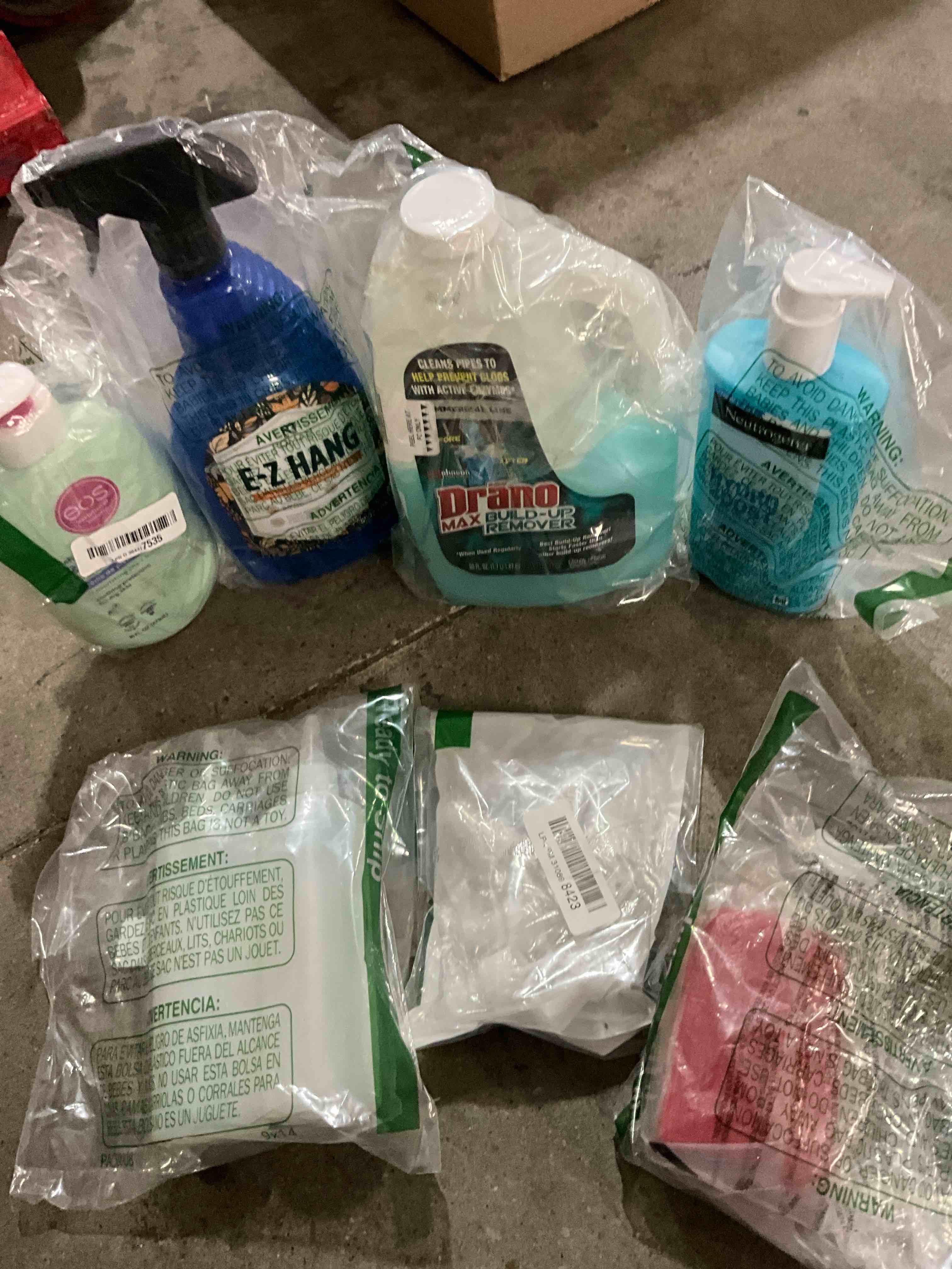 assorted cleaning items and more different colors, sizes and styles