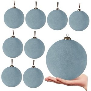 Pull crease, eight pieceslarge velvet, hanging decorations, gray blue