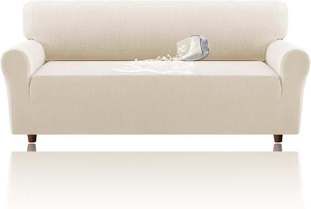 H.VERSAILTEX Jacquard Sofa Slipcover with Waterproof Seat Furniture Protector 1 Piece Stretch Sofa C