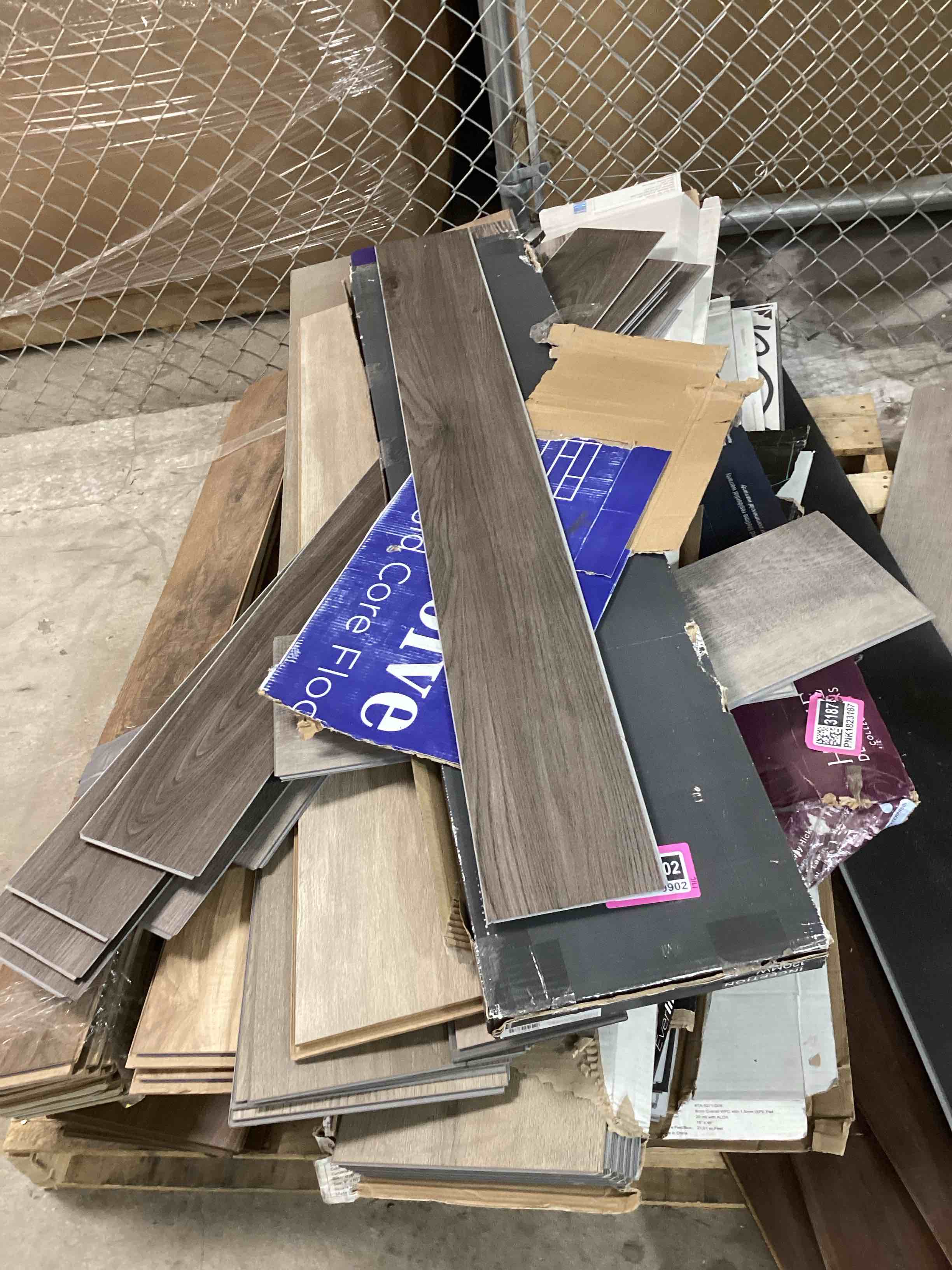 Assorted vinyl flooring