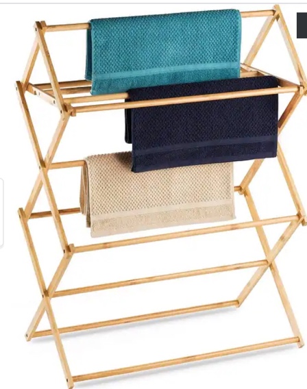 Bartnelli Bamboo Laundry Drying Rack for Clothes