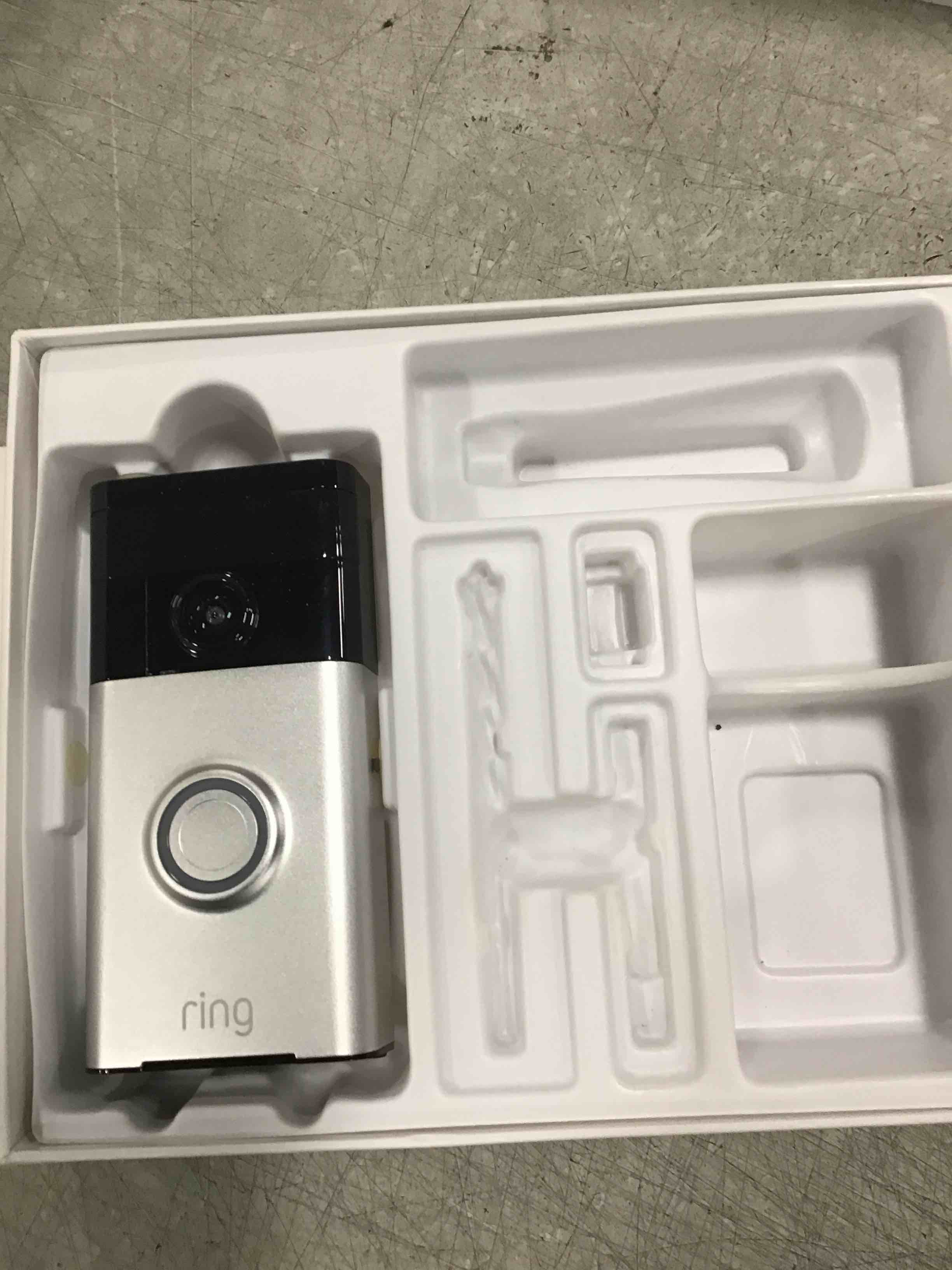 Ring Video Doorbell with HD Video Motion Activated Alerts Easy Installation - Satin Nickel