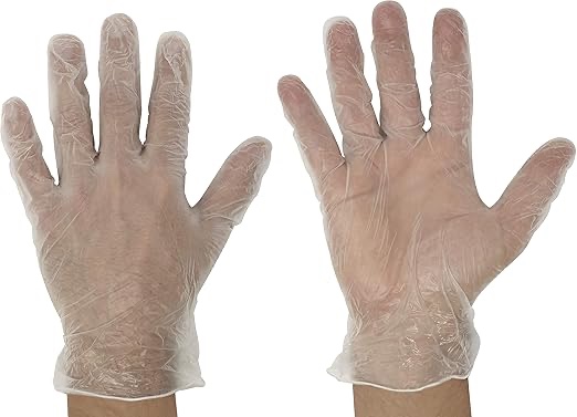 Disposable Vinyl Gloves Powder Free  ((Pack Of 10 Of 100 Pairs  XX-LARGE))