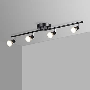 Ciata Lighting Track LED Light with Adjustable Head for Styling Your Living Rooms Kitchens, Bars 4 lights silver