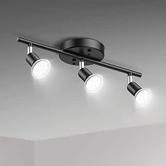 Ciata Lighting Track LED Light with Adjustable Head for Styling Your Living Rooms Kitchens, Bars 3 lights silver