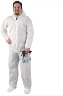 Gemplers Hooded Coveralls With Elastic Wrists and Built-in Booties, 10pk size XL