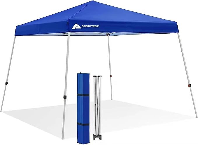 Ozark Trail Instant Slant Leg Canopy Blue 10 ft x 10 ft